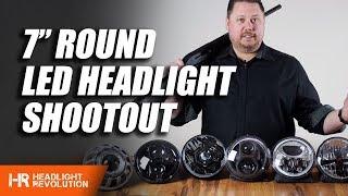 7 Inch Round LED Headlight Shootout - 2019 | Headlight Revolution