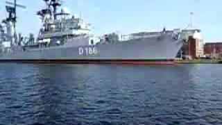 D186 Mölders Guided Missile Destroyer Tour, view from harbor part 1 of 7