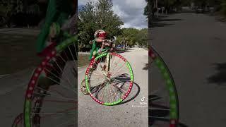 Penny Farthing trick #flatland #bicycle #stunt #freestyle #ordinary #luckypenny #costume #paradelife