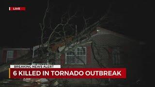 Tornado damage in Gallatin, TN