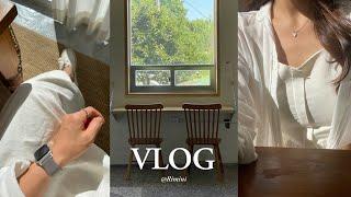 Vlog ,여름의 끝자락을 잡고.. | 직장인 브이로그, 데일리룩, 파주 당일치기 여행, 행궁동 카페투어, 하체비만 코디, 직장인 가방 추천, 가방 언박싱,  아뜰리에드루멘