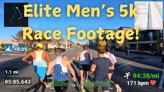 Silicon Valley Turkey Trot ELITE MEN'S 5k Race Footage (Insta360 Go3s)