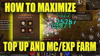 HOW TO MAXIMIZE TOP UP/MC FARM/EXP FARM - MU MONARCH