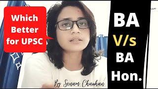 BA & BA Honours|Which Better For UPSC|Career Advice And Course|By Sonam Chauhan_||