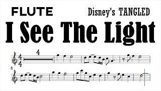 I See The Light Flute Sheet Music Backing Track Play Along Partitura