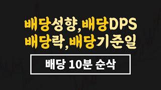 완전 쉬운 배당 간단 정리 - 배당주,배당기준일,배당락,배당성향,배당금,배당수익률