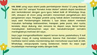 Jurnal Refleksi Dwi Mingguan CGP Modul 1.2  Nilai dan Peran Guru Penggerak