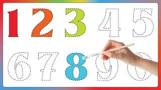 Learn Number and Learn Colors / Number Coloring Pages #numbers #kidsvideo #kidssong #123456789 #123