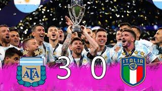 Argentina 3 vs Italia 0 - Finalissima 2022 - Partido Completo