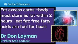 DON LAYMAN 1 | Excess carbs…body must store within 2 hours…eat fat: free fatty acids--fuel for heart