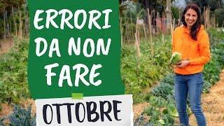 ORTO di OTTOBRE: 5 errori da evitare per avere un buon raccolto di ortaggi autunnali