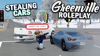 (GOT ARRESTED) STEALING CARS IN GREENVILLE!! || ROBLOX - Greenville Roleplay