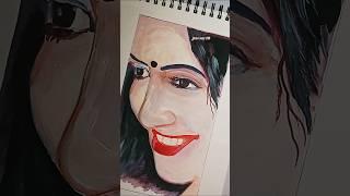 easy lady face painting #art #beginnerarttips #drawing #justart111 #artshorts #painting #watercolor