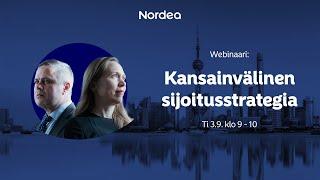 Webinaari: Kansainvälinen sijoitusstrategia syyskuussa | Nordea 3.9.2024