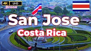 San Jose Costa Rica Day and Night Drone 4k