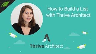 How to Build Your List With Thrive Architect