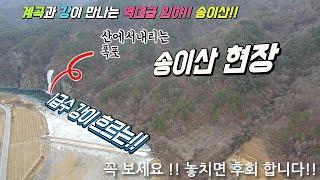 임야매매 폭포가흐르는 귀한임야 평당6000원! 맑은강 앞 송이산매매  세상사는 부동산 이야기