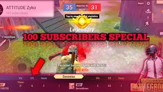 100 SUBSCRIBERS SPECIAL ️| PUBG MOBILE | ZYKO