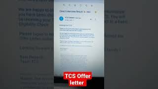 Tcs offer letter