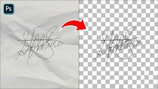 90-Seconds Photoshop - Remove Signature Background and Make it Transparent | Photoshop Tutorial