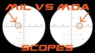 MIL vs MOA Reticles for Scopes