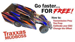 Traxxas Mudboss! Beginner basics, prepping the car for oval racing.