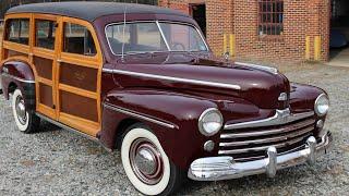 1947 Ford Super Deluxe woody wagon walk around