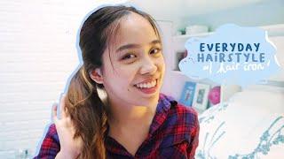 Daily hairstyle for an effortless look | Only using a flat iron!