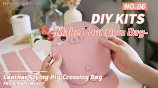 Leather Flying Pig Crossing Bag DIY Kit | POPSEWING™