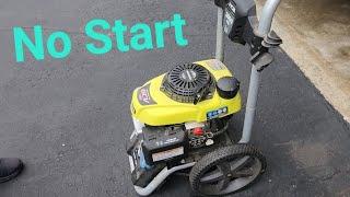 Ryobi GCV 160 3000 psi pressure washer won't start after sitting for over a year