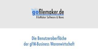 Benutzeroberfläche der gFM-Business Warenwirtschaft