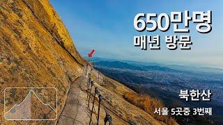 매년 650만 명이 방문하고 외국인 여행객들의 필수 코스인 북한산 서울 5곳중 3번째