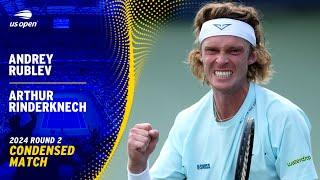 Andrey Rublev vs. Arthur Rinderknech Condensed Match | 2024 US Open Round 2