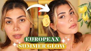 My European Summer Glow Up Makeup Traveling In Europe | Hajar Beauty