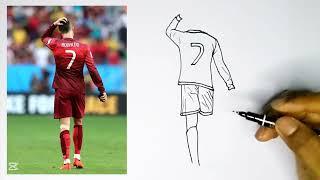 How to Draw Ronaldo | How to Draw Ronaldo Realistic | Ronaldo Drawing | #cr7 #drawing