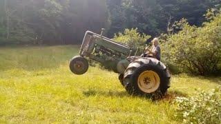 Antique John Deere G ~ Pulling Up Brush