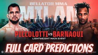 BELLATOR 287 PICCOLOTTI VS. BARNAOUI FULL CARD PREDICTIONS!