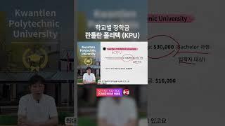 학비 걱정 끝! 캐나다 KPU 대학 유학생 장학금 총정리 #캐나다대학장학금 #캐나다유학비용 #캐나다자녀무상교육