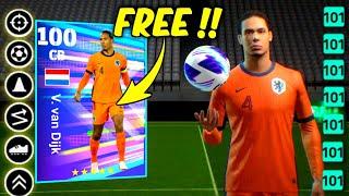 Free Van Dijk Best Training Guide  || efootball 2024 