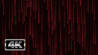 Falling Red Pixels - 1 Hour Matrix Effect TV Screensaver and Live Wallpaper 4K