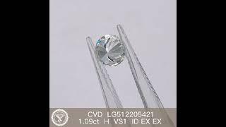 1.09ct H lab diamond vs loose cvd diamond factory price