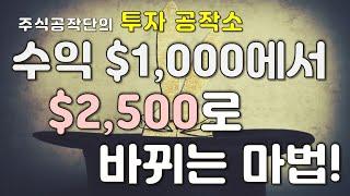 [미국 주식 투자 : 옵션 강의] 옵션정글 28화: +$1000에서 +$2500이 되는 마법