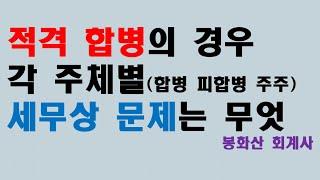합병세무와 회계처리 세금 정리 (합병법인과 피합병인)