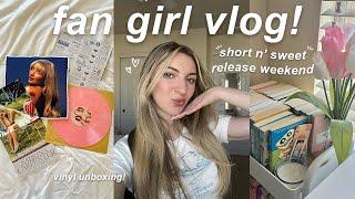 FAN GIRL VLOG 🩵 sabrina carpenter's short n' sweet album release celebration!