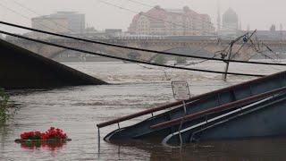 Dresden - Situation an der Carolabrücke am 16.09.2024 - (Hochwasser II)