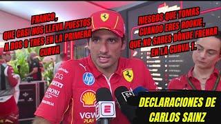 Carlos Sainz sobre la maniobra de  Franco Colapinto "RIESGOS QUE TOMAS CUANDO ERES ROOKIE"  F1 radio