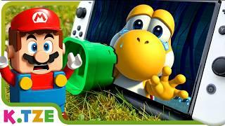 Lego Mario enters the Nintendo Switch to Save Yellow Baby Yoshi  Super Mario Odyssey Story