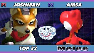 GOML 2022 Top 32 - Joshman (Fox) Vs. aMSa (Yoshi) SSBM Melee Tournament