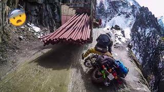 ACCIDENT IN LADAKH | CLOSE CALL AT ZOZILA | WINTER LADAKH RIDE | AT THE EDGE | SLIPPERY ROADS