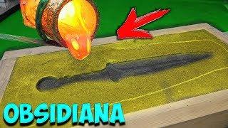 HICE UNA ESPADA DE OBSIDIANA - PRESIONE LA LAVA Y LA DERRAME EN...